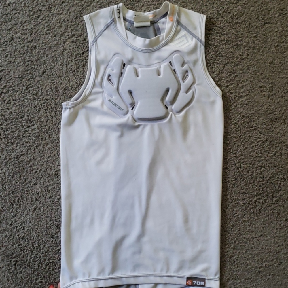 Shock doctor velocity chest protector for sports.